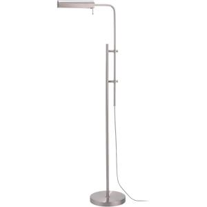 imageOBright Cedric Adjustable Pharmacy Floor Lamp  Industrial Design for Reading Crafting Work  10W LED Height 4561 inches  Ideal for Living Room Bedside Office  BlackBrushed Nickel