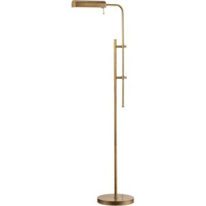 imageOBright Cedric Adjustable Pharmacy Floor Lamp  Industrial Design for Reading Crafting Work  10W LED Height 4561 inches  Ideal for Living Room Bedside Office  Antique Brass GoldBrushed Gold