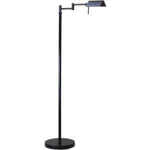 imageOBright Dimmable LED Pharmacy Floor Lamp 12W LED Full Range Dimming 360 Degree Swing Arms Adjustable Heights Standing Lamp for Reading Sewing and Craft ETL Listed Antique Brass GoldBlack