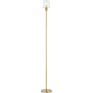 imageOBright Elegante  Dimmable LED Floor Lamp with Clear Glass Shade TouchControlled Lighting 665Inch Perfect for Dinning Living Room and Bedroom Antique BrassAntique Brass