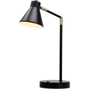 imageOBright LED Desk Lamp with USB Charging Port 100 Metal 270 Flexible Swivel Arms Soft White LED Reading Light 3000K BedsideOfficeTable Lamp ETL Listed WhiteMatte Black