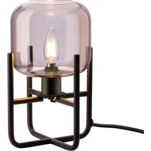 imageOBright Weaver  Handcrafted Woven Rattan Table Lamp Decorative Night Lamp E26 Medium Socket Rocker Switch Ambient LightingSmoked Glass