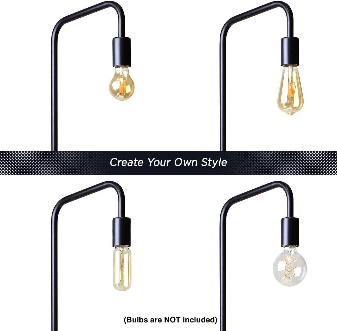 imageOBright Industrial Floor Lamp for Living Room Metal Lamp E26 Socket 70 Inches Minimalist Design for Decorative Lighting Stand Lamp for Bedroom Office Dorm GoldBlack
