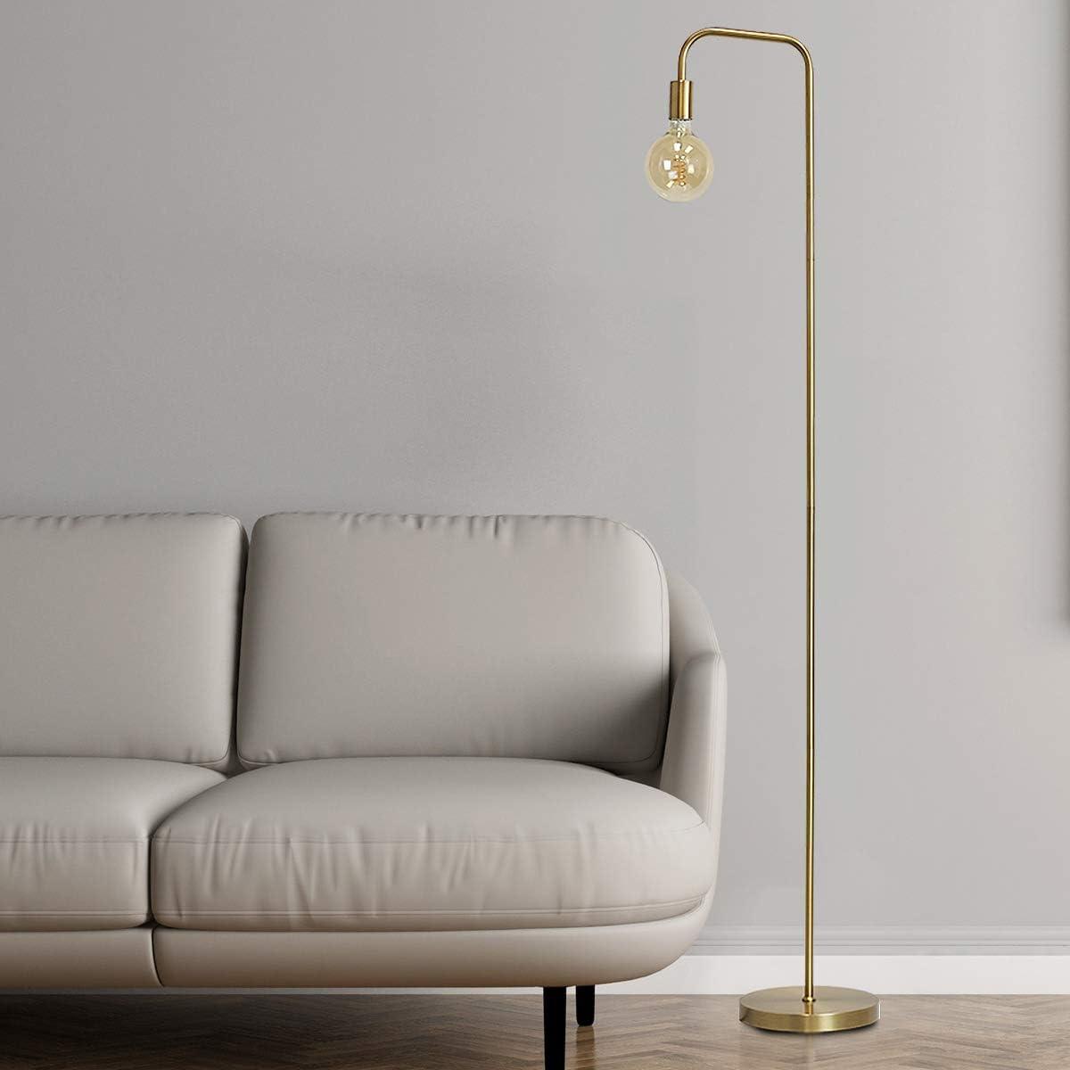 imageOBright Industrial Floor Lamp for Living Room Metal Lamp E26 Socket 70 Inches Minimalist Design for Decorative Lighting Stand Lamp for Bedroom Office Dorm GoldGold