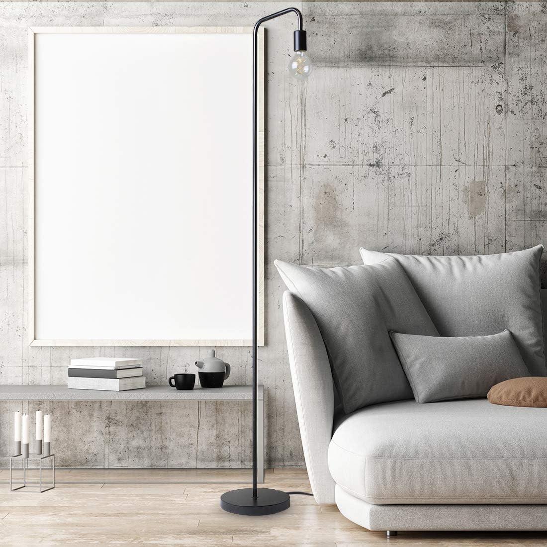 imageOBright Industrial Floor Lamp for Living Room Metal Lamp E26 Socket 70 Inches Minimalist Design for Decorative Lighting Stand Lamp for Bedroom Office Dorm GoldBlack