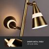 imageOBright Ash  3Light LED Tree Floor Lamp Dimmable 3Head LED Multidirectional Standing lamp Adjustable MultiShade Swivel Cone Floor Lamp for Living Room Bedroom Brushed NickelAntique Brass