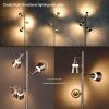 imageOBright Ash  3Light LED Tree Floor Lamp Dimmable 3Head LED Multidirectional Standing lamp Adjustable MultiShade Swivel Cone Floor Lamp for Living Room Bedroom Brushed NickelBrushed Nickel