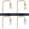 imageOBright Industrial Floor Lamp for Living Room Metal Lamp E26 Socket 70 Inches Minimalist Design for Decorative Lighting Stand Lamp for Bedroom Office Dorm GoldGold