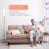 imageOBright LED Cylinder Floor Lamp with Remote Control Full Range Dimming Adjustable Color Temperature 3000K6000K Minimalist Standing Lamps for Living Room Bedrooms and Office Brushed NickelBrushed Nickel Remote Control