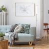 imageOBright LED Cylinder Floor Lamp with Remote Control Full Range Dimming Adjustable Color Temperature 3000K6000K Minimalist Standing Lamps for Living Room Bedrooms and Office Brushed NickelBrushed Nickel Remote Control