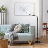 imageOBright Moon  Dimmable LED Floor Lamp Adjustable Color Temperature for Bedside Reading Work Light ArtCrafting Light Sewing 360 Flexible Gooseneck Rotatable Lighting Antique BrassBlack