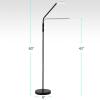 imageOBright Moon  Dimmable LED Floor Lamp Adjustable Color Temperature for Bedside Reading Work Light ArtCrafting Light Sewing 360 Flexible Gooseneck Rotatable Lighting Antique BrassBlack