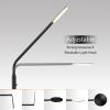 imageOBright Moon  Dimmable LED Floor Lamp Adjustable Color Temperature for Bedside Reading Work Light ArtCrafting Light Sewing 360 Flexible Gooseneck Rotatable Lighting Antique BrassBlack