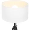 imageOBright Tripod Floor Lamp Adjustable in Height 100 Metal Body with Linen Drum Shade E26 Socket Bedside Lamp Standing Light for Living Room Bedroom Office Brushed NickelBlack