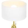 imageOBright Tripod Floor Lamp Adjustable in Height 100 Metal Body with Linen Drum Shade E26 Socket Bedside Lamp Standing Light for Living Room Bedroom Office Brushed NickelAntique Brass