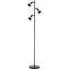 imageOBright Ash  3Light LED Tree Floor Lamp Dimmable 3Head LED Multidirectional Standing lamp Adjustable MultiShade Swivel Cone Floor Lamp for Living Room Bedroom Brushed NickelBlack