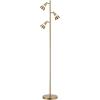 imageOBright Ash  3Light LED Tree Floor Lamp Dimmable 3Head LED Multidirectional Standing lamp Adjustable MultiShade Swivel Cone Floor Lamp for Living Room Bedroom Brushed NickelAntique Brass