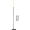 imageOBright LED Cylinder Floor Lamp with Remote Control Full Range Dimming Adjustable Color Temperature 3000K6000K Minimalist Standing Lamps for Living Room Bedrooms and Office Brushed NickelBlack Remote Control