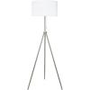 imageOBright Tripod Floor Lamp Adjustable in Height 100 Metal Body with Linen Drum Shade E26 Socket Bedside Lamp Standing Light for Living Room Bedroom Office Brushed NickelBrushed Nickel