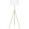 imageOBright Tripod Floor Lamp Adjustable in Height 100 Metal Body with Linen Drum Shade E26 Socket Bedside Lamp Standing Light for Living Room Bedroom Office Brushed NickelAntique Brass