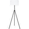 imageOBright Tripod Floor Lamp Adjustable in Height 100 Metal Body with Linen Drum Shade E26 Socket Bedside Lamp Standing Light for Living Room Bedroom Office Brushed NickelBlack
