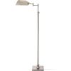imageOBright Arcadia  Pharmacy Floor Lamp Full Range Dimming Swing Arm Task Lamp with Replaceable Bulb Socket Adjustable Height 47 to 55 360 Rotatable Shade AllMetal Design BlackBrushed Nickel