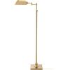 imageOBright Arcadia  Pharmacy Floor Lamp Full Range Dimming Swing Arm Task Lamp with Replaceable Bulb Socket Adjustable Height 47 to 55 360 Rotatable Shade AllMetal Design BlackAntique Brass