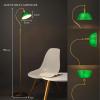 imageOBright Heritage  Bankers Floor Lamp 3Level Touch Dimming Adjustable Tilt Shade Removable Lampshade Design E26 Socket with 6W Dimmable LED Bulb White Jade Glass Shade Oil Rubbed BronzeAntique BrassGreen Glass