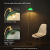 imageOBright Heritage  Bankers Floor Lamp 3Level Touch Dimming Adjustable Tilt Shade Removable Lampshade Design E26 Socket with 6W Dimmable LED Bulb White Jade Glass Shade Oil Rubbed BronzeAntique BrassGreen Glass