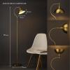 imageOBright Heritage  Bankers Floor Lamp 3Level Touch Dimming Adjustable Tilt Shade Removable Lampshade Design E26 Socket with 6W Dimmable LED Bulb White Jade Glass Shade Oil Rubbed BronzeAntique Brass