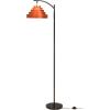 image:imageOBright Strata Wooden Floor Lamp  Mid Century Modern Standing Lamp with Layered Wood Shade Tall Reading Lamp for Living Room Bedroom Office Antique Brass Light Oak Cascade ShadeBlackDark OakCascade